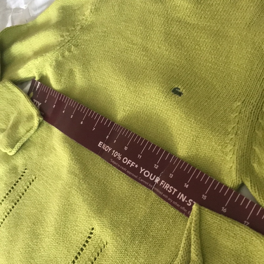 Lacoste Chartreuse Mock Neck Sweater - Picture 13 of 13